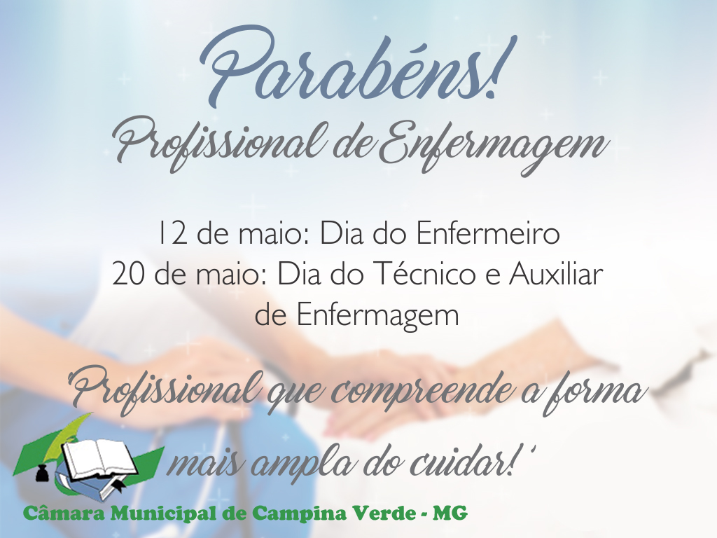 20 de maio - Dia Nacional do Técnico e Auxiliar de Enfermagem