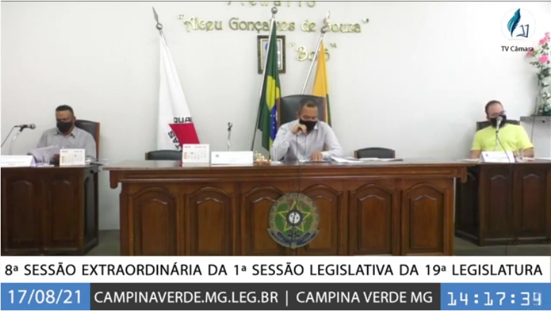 8ª SESSÃO EXTRAORDINÁRIA DA 1ª SESSÃO LEGISLATIVA DA 19ª LEGISLATURA