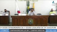 9ª e 10ª SESSÃO EXTRAORDINÁRIA DA 1ª SESSÃO LEGISLATIVA DA 19ª LEGISLATURA