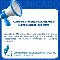 AVISO DE DISPENSA DE LICITAÇÃO ELETRÔNICA N° 004/2026 