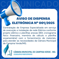 Aviso Dispensa Eletrônica Nº 001/2025