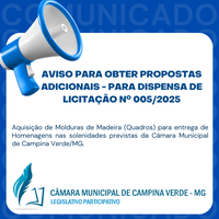 AVISO PARA OBTER PROPOSTAS ADICIONAIS - PARA DISPENSA DE LICITAÇÃO Nº 005/2025
