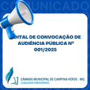 EDITAL DE CONVOCAÇÃO DE AUDIÊNCIA PÚBLICA Nº. 001/2025