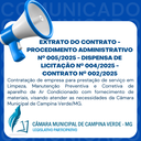 EXTRATO DO CONTRATO - PROCEDIMENTO ADMINISTRATIVO Nº. 005/2025 - DISPENSA DE LICITAÇÃO Nº. 004/2025 - CONTRATO Nº. 002/2025