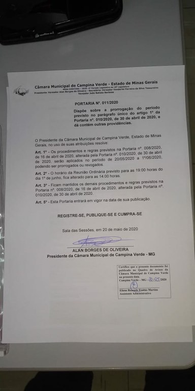 COPASA, Responde ofício enviado pelo Presidente da Câmara